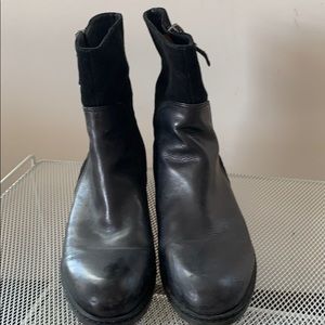 Via Spiga “Eartha” leather & suede booties